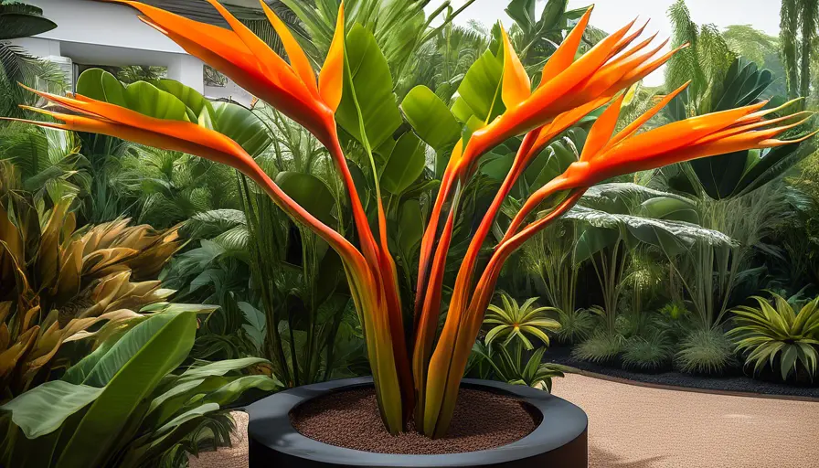 Aves del Paraíso: Strelitzia y Caesalpinia Guía de las Variedades Más Populares 3 Imagen sobre ecesita suelos bien drenados y una exposición soleada o de semisombra. La Streli