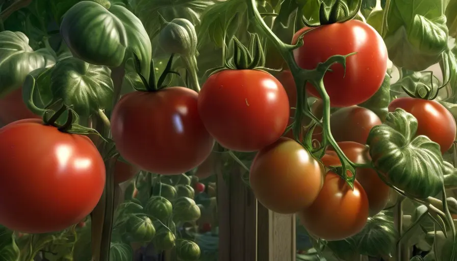 Imagen sobre nde: Los tomates que crecen en plantas indeterminadas tienden a ser más grandes 