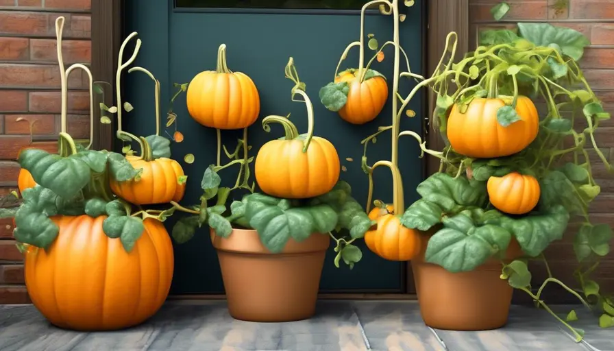 Cultivar Calabazas en Macetas: ¡Guía Completa para un Huerto Vertical! 3 Imagen sobre nzable en macetas, cultivar calabazas pequeñas para hornear es totalmente posibl