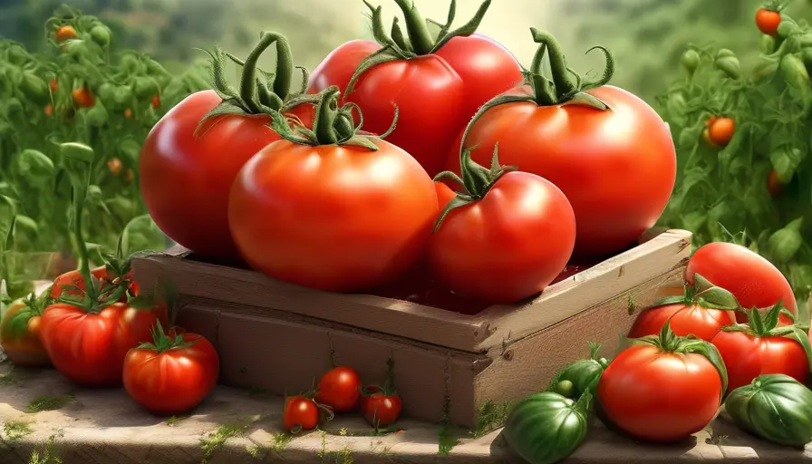 Imagen sobre resco o para procesamiento. Si deseas disfrutar de tomates frescos durante el ve