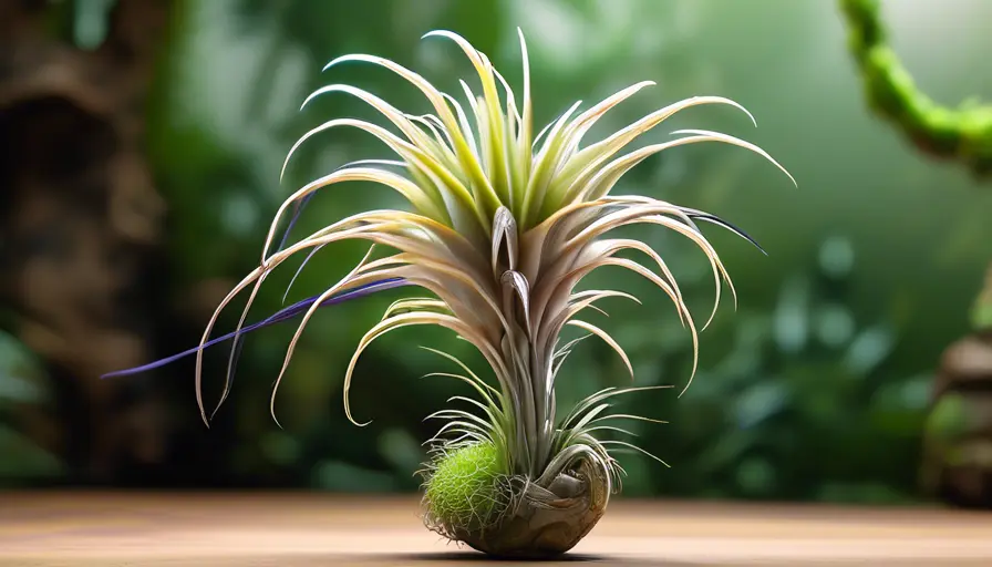 Imagen sobre shidratada.Flexibilidad: Una Tillandsia sana se mantiene erguida. Si las hojas 