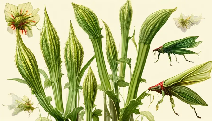 Okra y tomates: Cómo cultivarlos juntos para cosechas más abundantes 3 Imagen sobre tivos de otras plantas de plagas dañinas. La okra atrae a los insectos beneficio